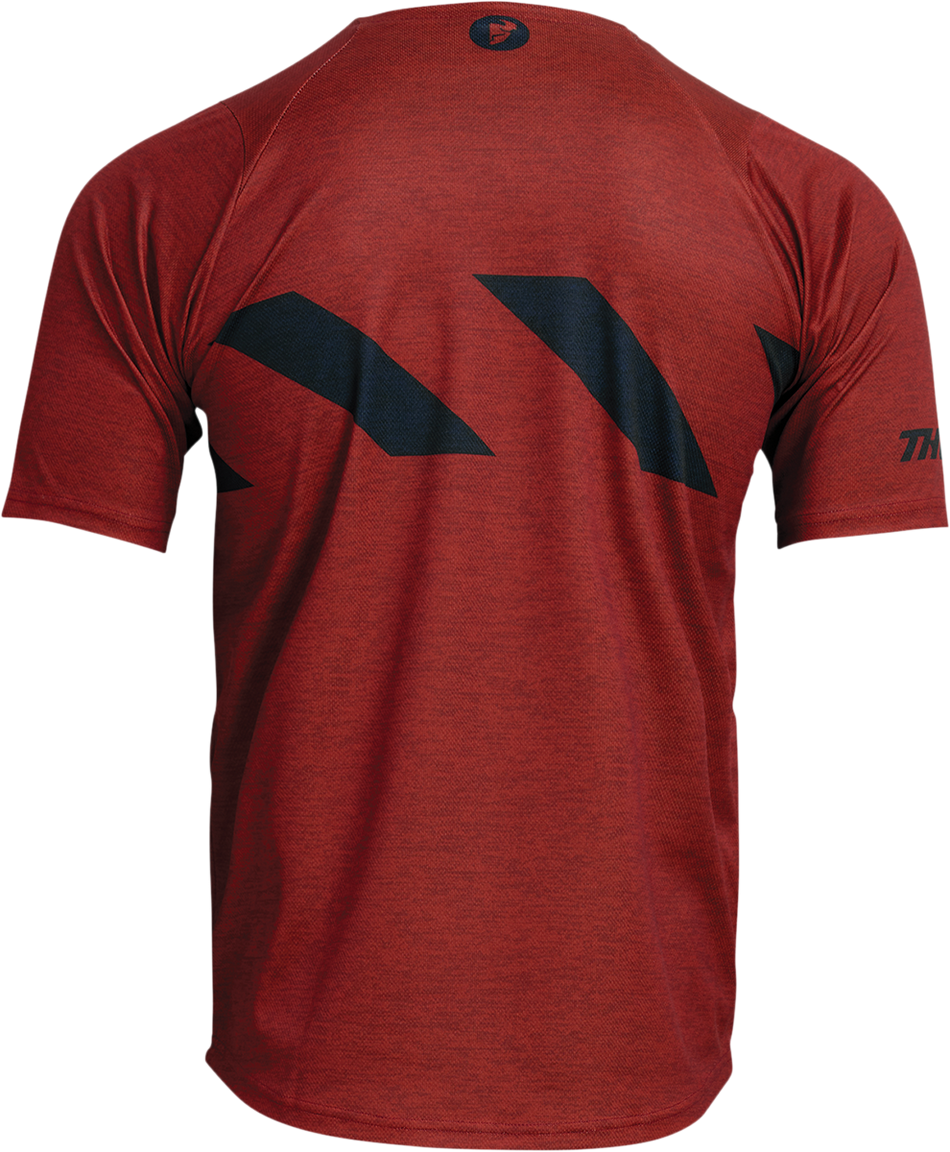 THOR Assist Hazard Jersey - Short-Sleeve - Heather Red/Black - XS 5020-0001