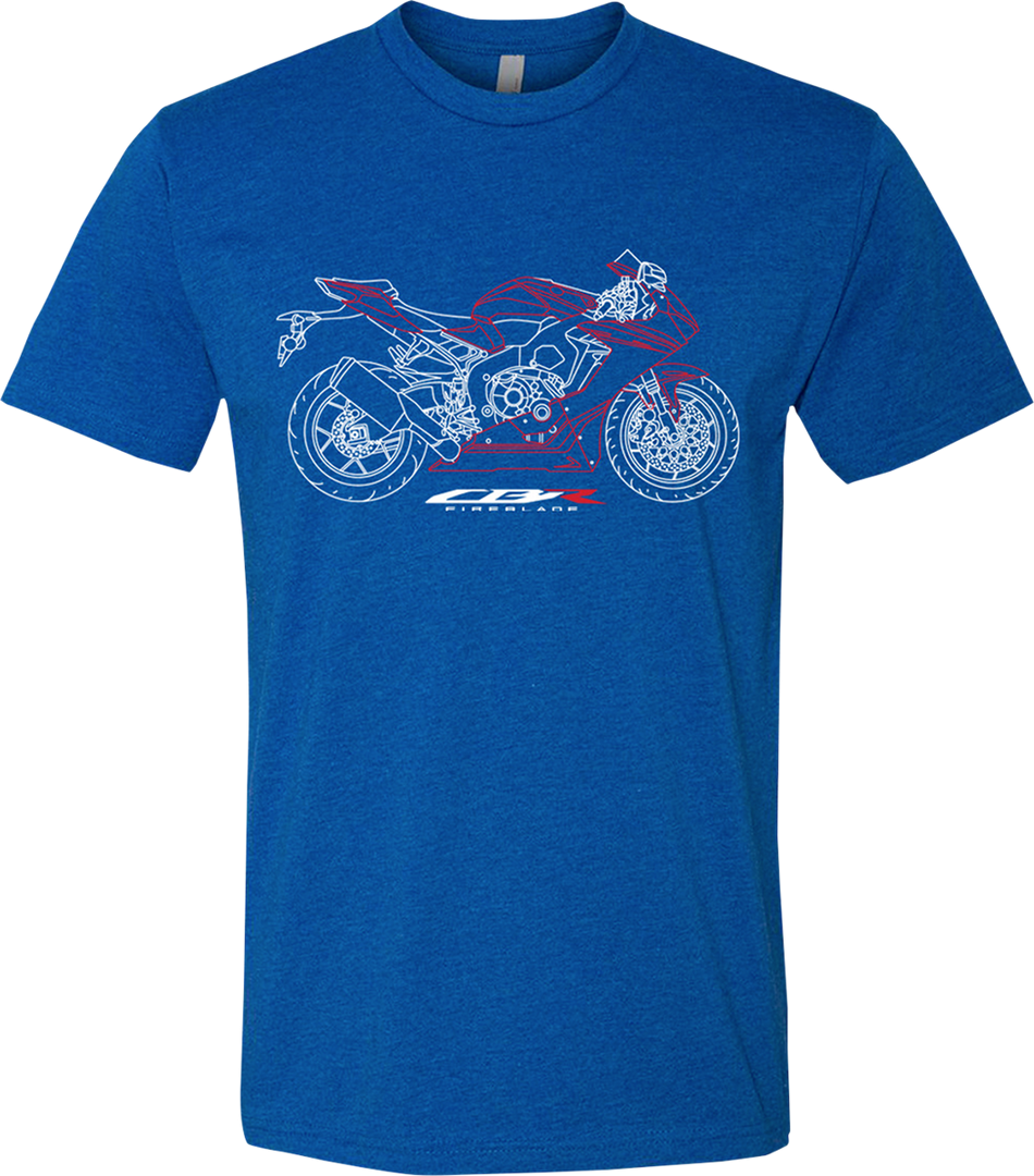 HONDA APPAREL Honda Fireblade T-Shirt - Blue - Small NP21S-M2174-S