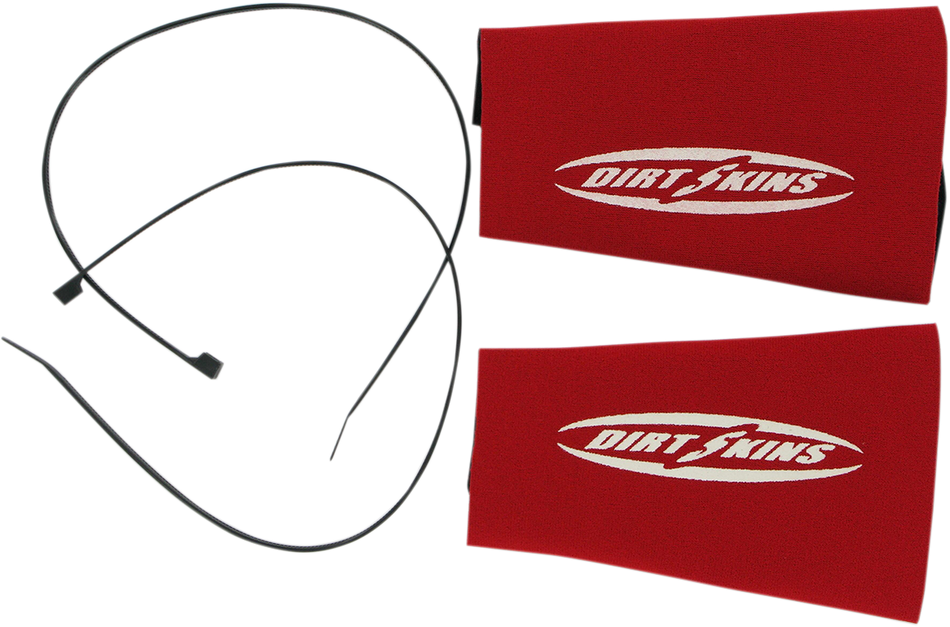 SCHAMPA & DIRT SKINS 7.5" Inverted Dirt Skins Fork Covers - 2 mm Neoprene - Red/White DSFRKSEAL12-3