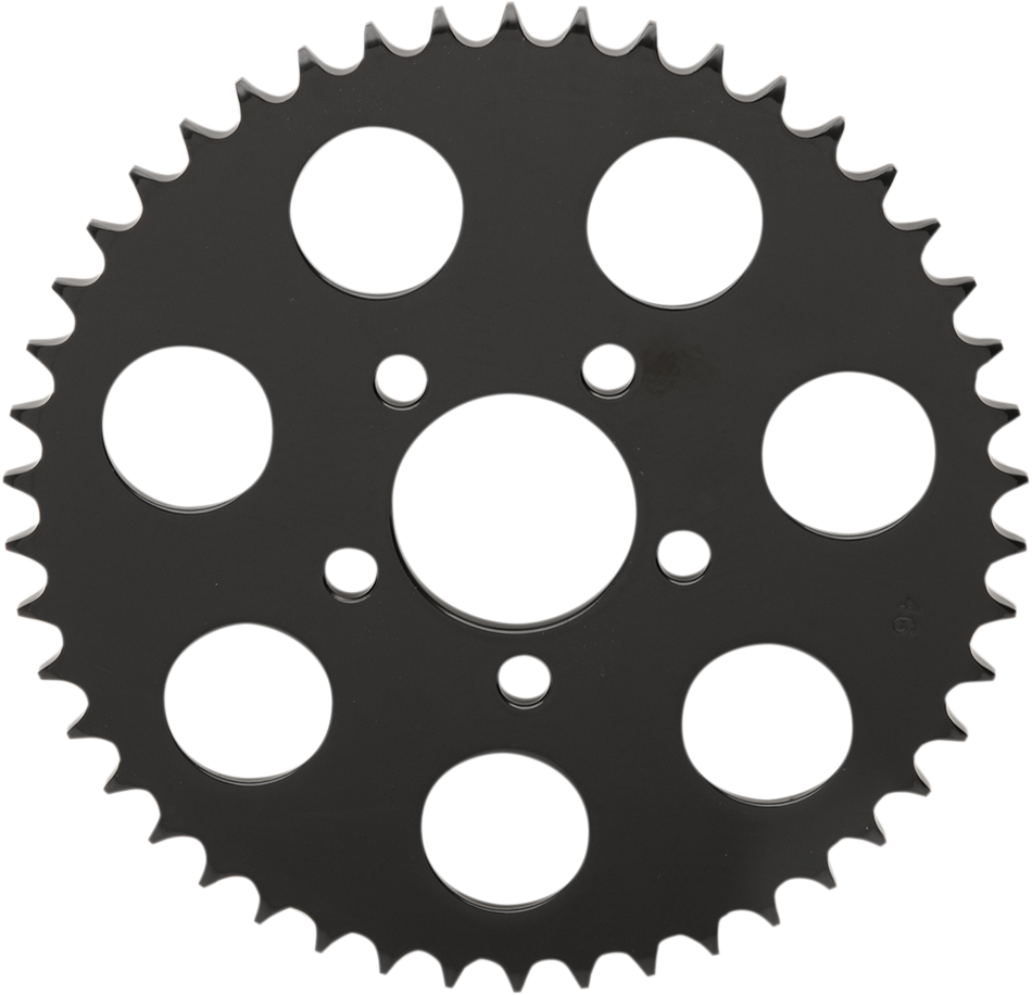 DRAG SPECIALTIES Rear Sprocket - Gloss Black - Flat - 46 Tooth 16429EB