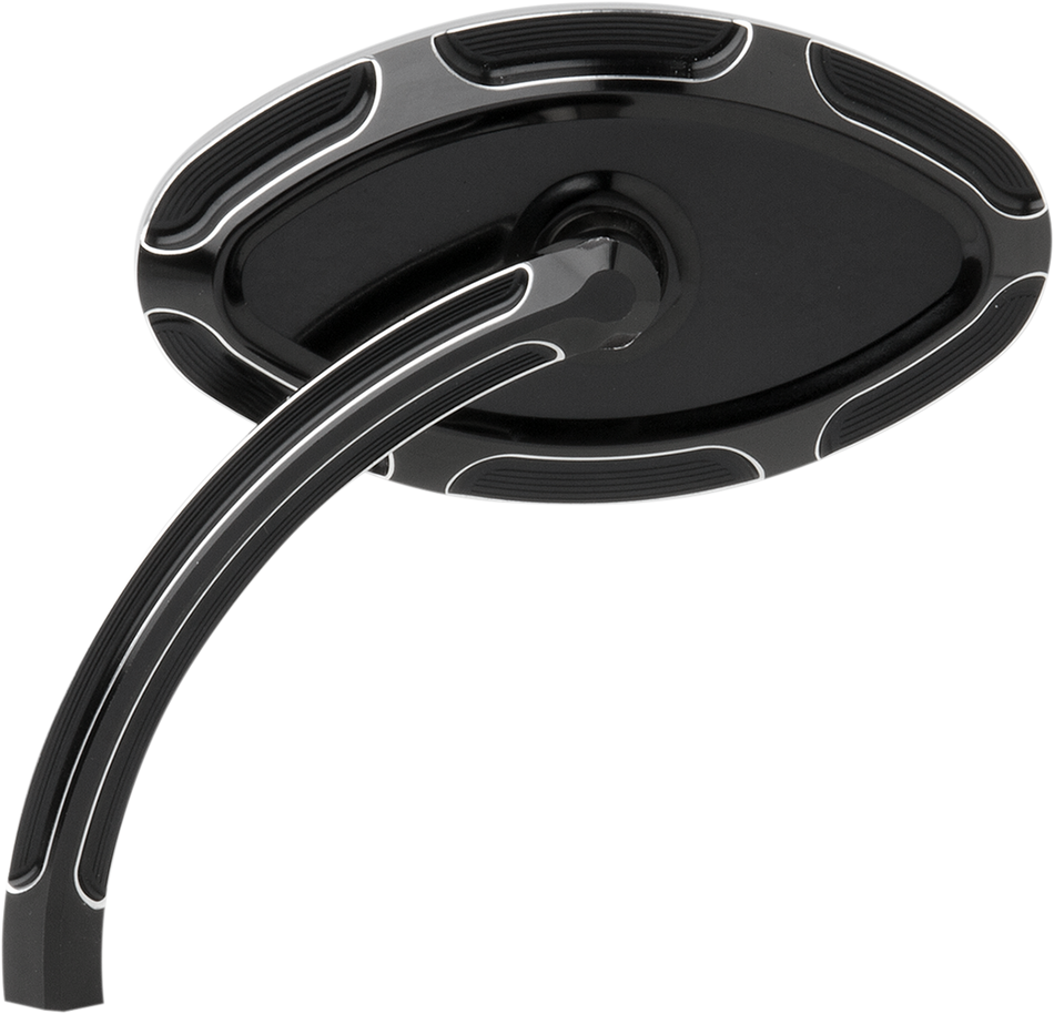 ARLEN NESS Cats Eye Forged Billet Mirror - Black - Left 13-130