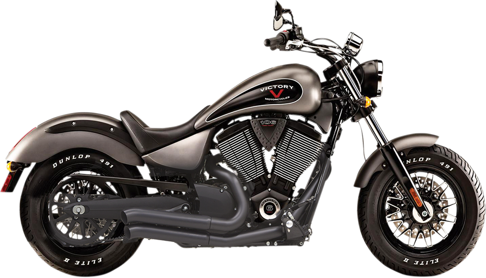 BASSANI XHAUST Pro-Street Exhaust - Black - Turnout 6V23DB