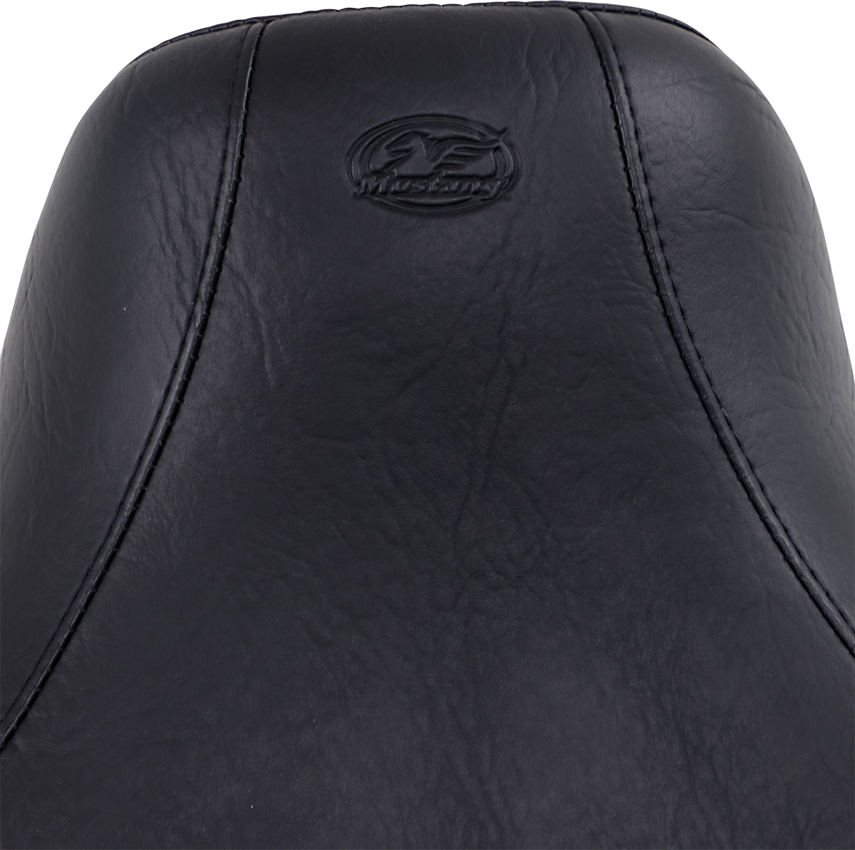 MUSTANG Wide Solo Seat - With Backrest - Black - Studded W/Concho - FXD '06-'17 79346