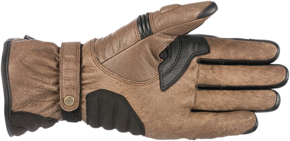 Guantes de cuero ALPINESTARS Caf Divine Drystar - Marrón/Negro - 3XL 3528318-82-3X 