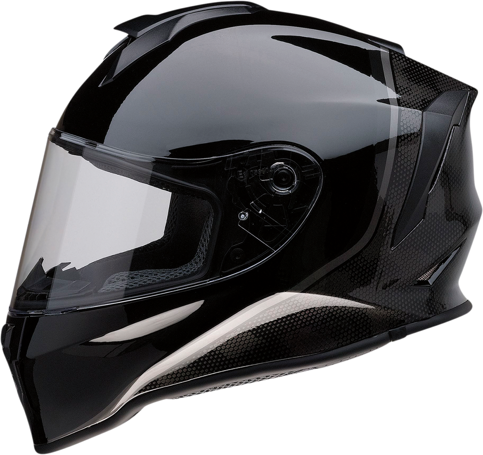 Casco Z1R Youth Warrant - Kuda - Negro brillante - Mediano 0102-0246 