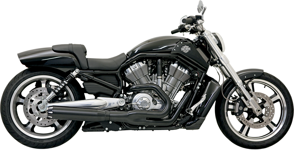 BASSANI XHAUST B1 2:1 Exhaust - Black V-Rod 2007-2017    1V38RB