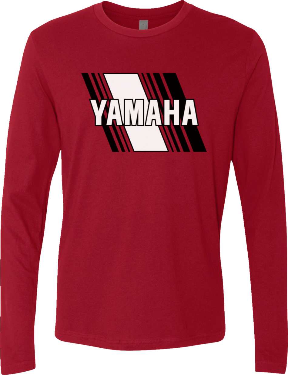 YAMAHA APPAREL Yamaha Heritage Diagonal Long-Sleeve T-Shirt - Red - Large NP21S-M3119-L