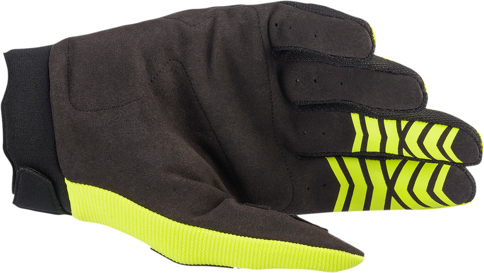 ALPINESTARS Full Bore Gloves - Fluo Yellow/Black - 2XL 3563622-551-2X