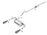 Borla 12-16 Jeep Wrangler 3.6L AT/MT 4DR 4WD S SQ RL AC SR 2.5in 2in TIP 3.5inx3.28in Black Chrome 140459BC