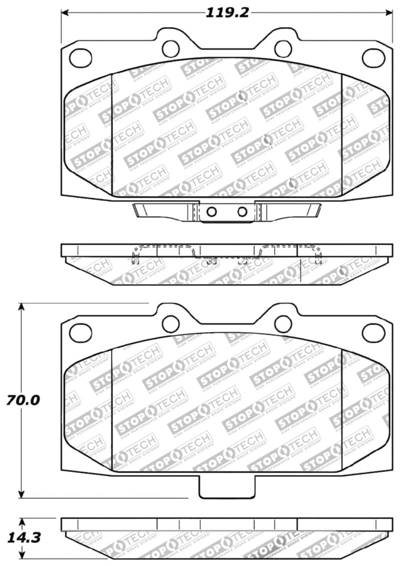 StopTech Performance 06-07 Subaru Impreza WRX/WRX STi Front Brake Pads 309.1182