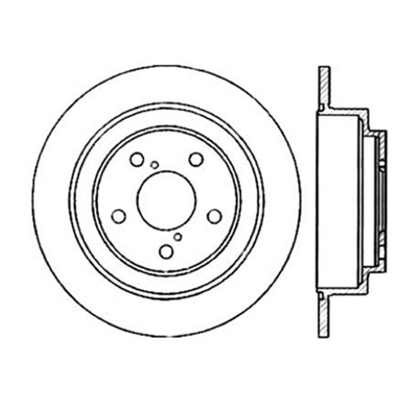 StopTech Power Slot 02-05 WRX Rear Right Sportstop Slotted Rotor 126.47011SR