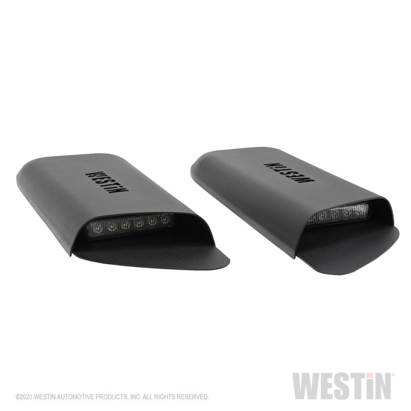 Westin 18-20 Jeep Wrangler JL 2dr LED Hood Scoops - Textured Black 62-41115