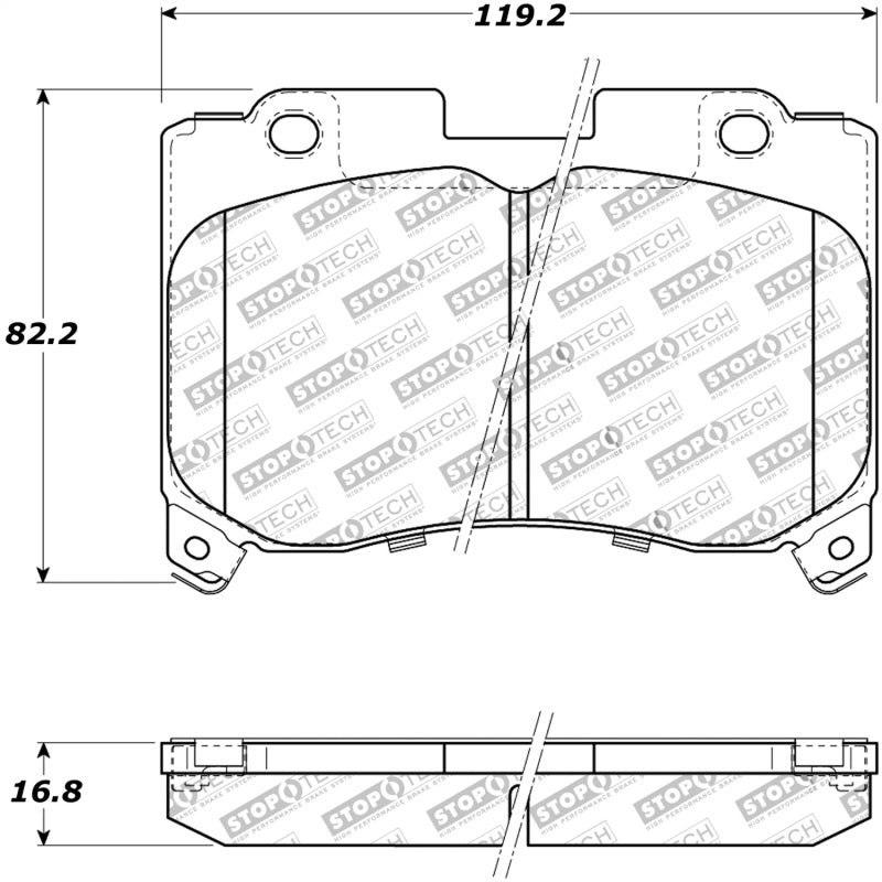 StopTech Performance 5/93-98 Toyota Supra Turbo Front Brake Pads 309.0629