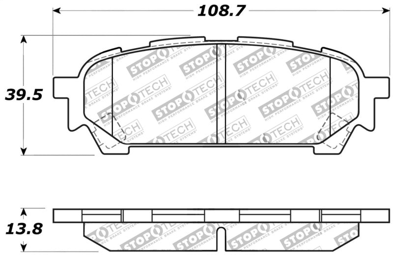 StopTech Performance 03-05 WRX Rear Brake Pads 309.1004