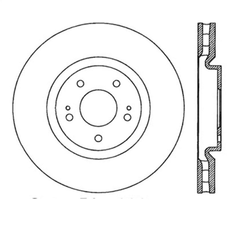 StopTech Power Slot 03-06 Evo 8 & 9 Slotted Right Front Rotor 126.46064SR