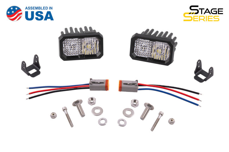 Diode Dynamics Stage Series 2 In LED Pod Sport - White Combo Standard ABL (Pair) DD6388P