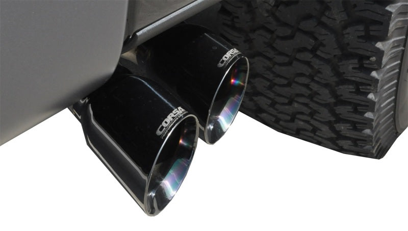 Corsa 11-14 Ford F-150 Raptor 6.2L V8 145in Wheelbase Black Xtreme Cat-Back Exhaust 14760BLK