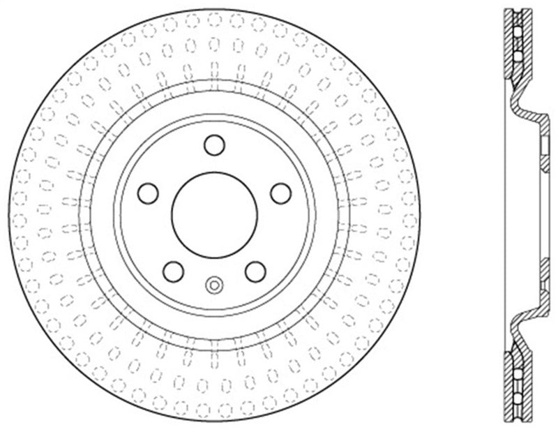 StopTech Power Slot 12-13 Audi A6 Quattro/11-12 A7 Quattro / 10-13 S4 Rear Left Slotted Rotor 126.33137SL