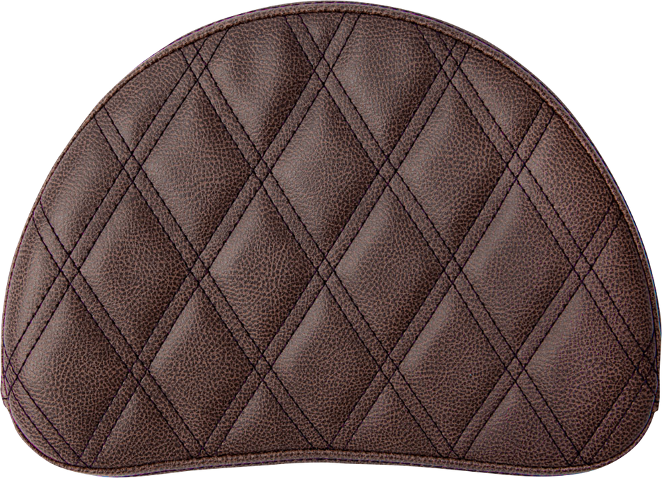 SADDLEMEN Sissy Bar Pad - Lattice Stitched - Brown 51345