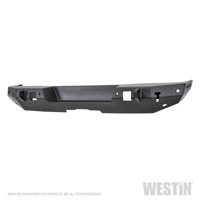 Westin 18-19 Jeep Wrangler JL WJ2 Rear Bumper w/  Sensors (Excl. Wrangler JK) - Textured Black 59-82045