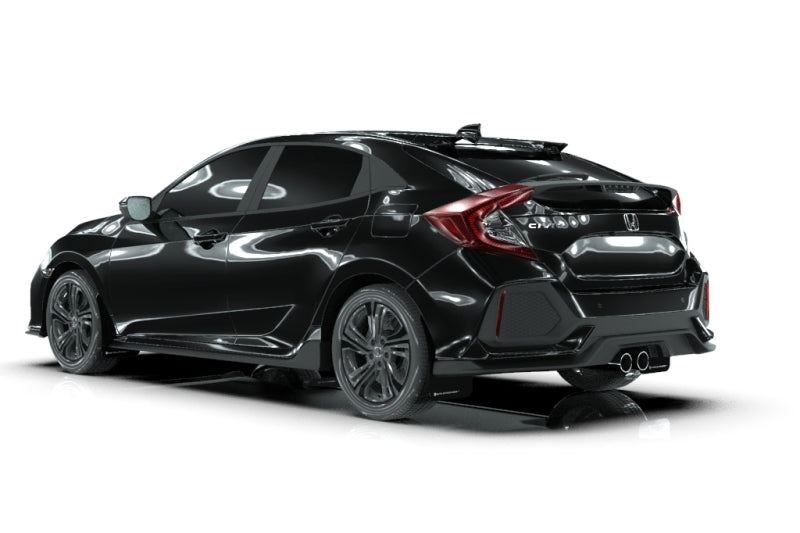 Rally Armor 17-19 Honda Civic Sport Touring UR Black Mud Flap w/ White Logo MF51-UR-BLK/WH