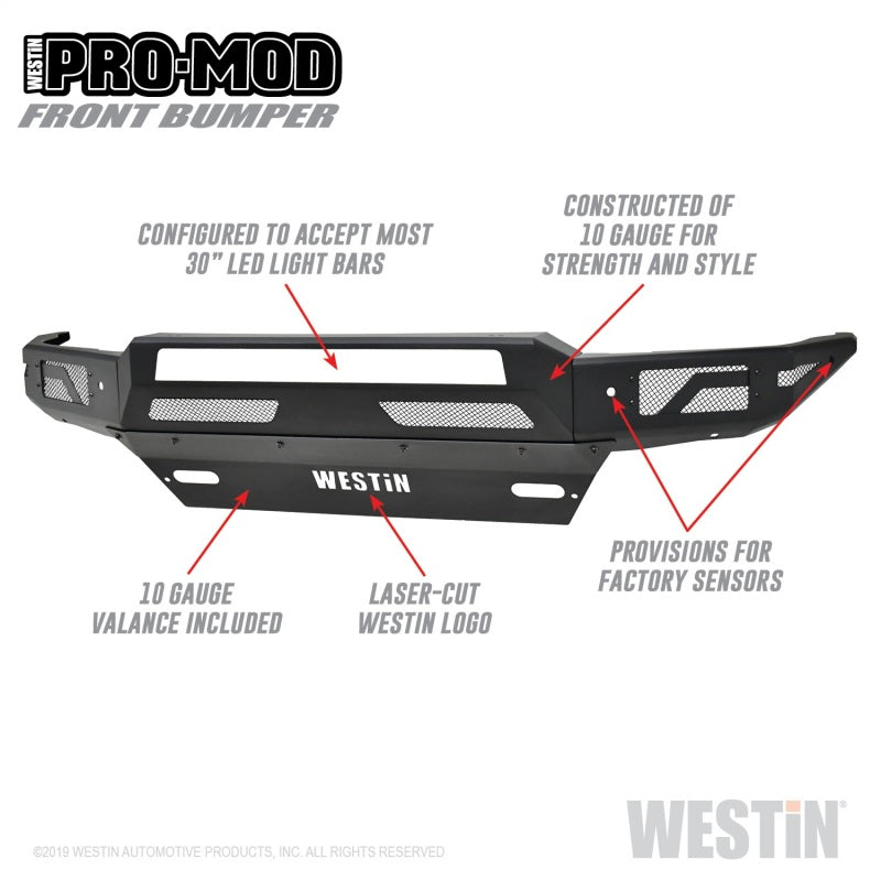 Westin 16-19 Chevy/GMC  Silverado/Sierra 1500 Pro-Mod Front Bumper 58-41005