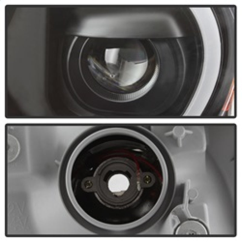 xTune Toyota Tacoma 12-15 Headlights - Light Bar DRL - Black PRO-JH-TTA12-LBDRL-BK 9037542