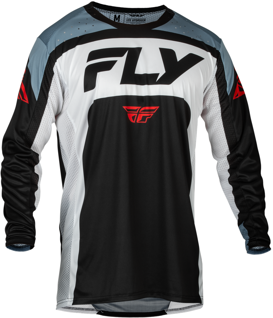 FLY RACING Lite Jersey Black/White/Denim Grey Lg 377-720L