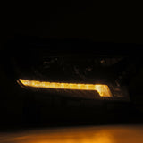 AlphaRex 19-21 Ford Ranger LUXX LED Proj Headlights Plank Style Alpha Black w/Seq Signal/DRL 880121