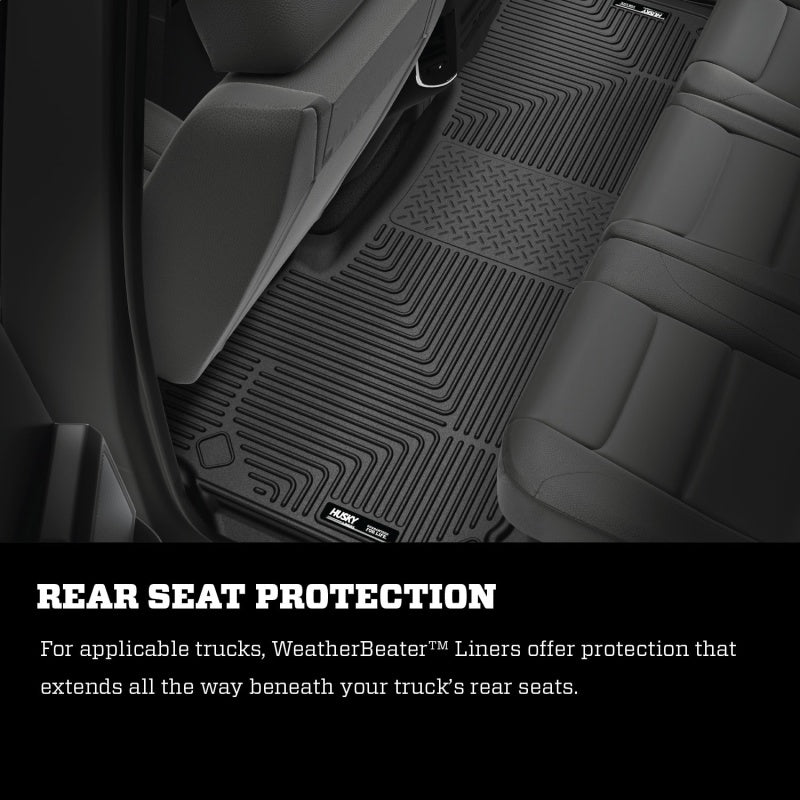 Husky Liners 10-12 Dodge Ram 2500/3500 Mega Cab WeatherBeater Combo Black Floor Liners 99041