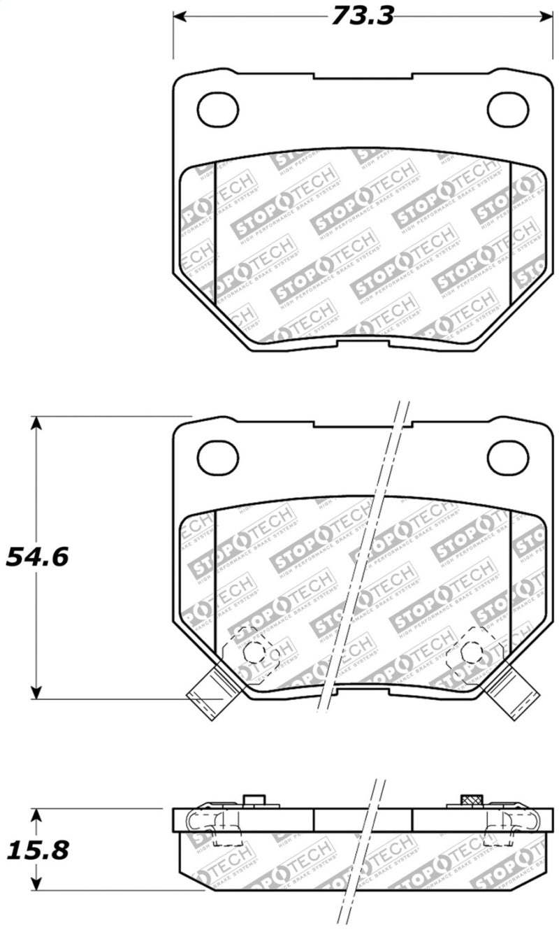 StopTech Street Select Brake Pads - Front/Rear 305.0461