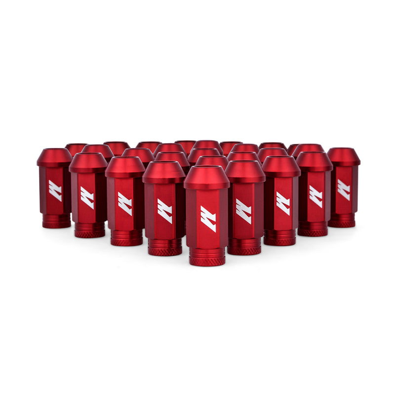 Mishimoto Aluminum Locking Lug Nuts M12x1.5 27pc Set Red MMLG-15-27LRD