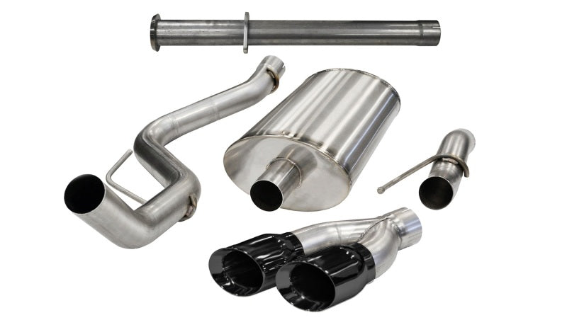 Corsa 11-14 Ford F-150 Raptor 6.2L V8 145in Wheelbase Black Xtreme Cat-Back Exhaust 14760BLK