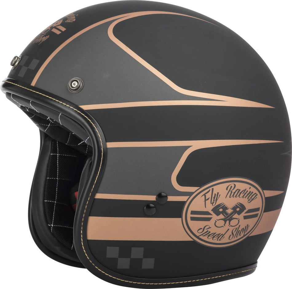 FLY RACING .38 Wrench Helmet Black/Copper Xs 73-8237-4