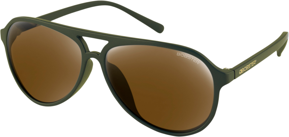 Gafas de sol BOBSTER Maverick - Oliva mate - Marrón HD Espejo dorado BMAV102HD 