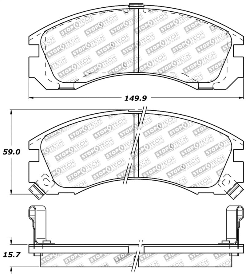 StopTech Performance 93-99 Eagle Talon 4WD / 92-04 Mitsubishi Diamante / 6/92-99 Mitsubishi Eclipse 309.053