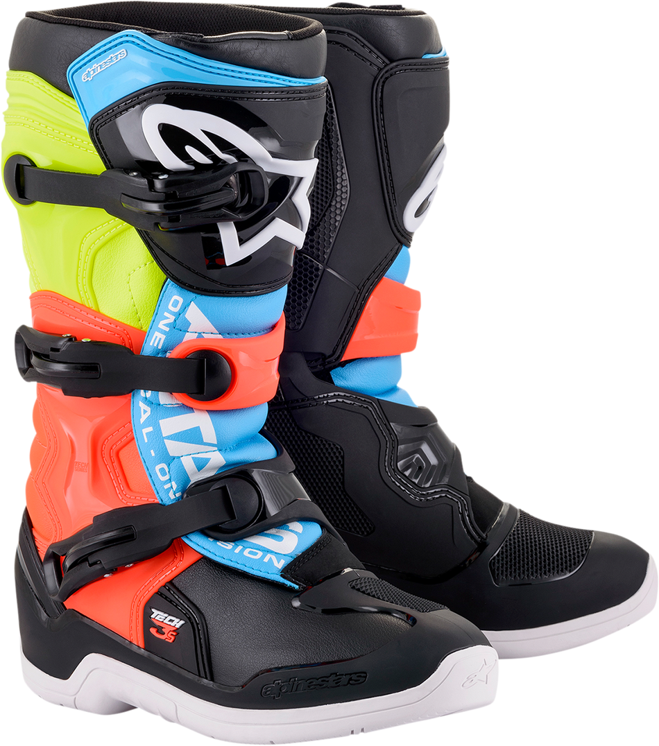 ALPINESTARS Tech 3S Boots - Black/Yellow/Red - US 5 2014018-1538-5