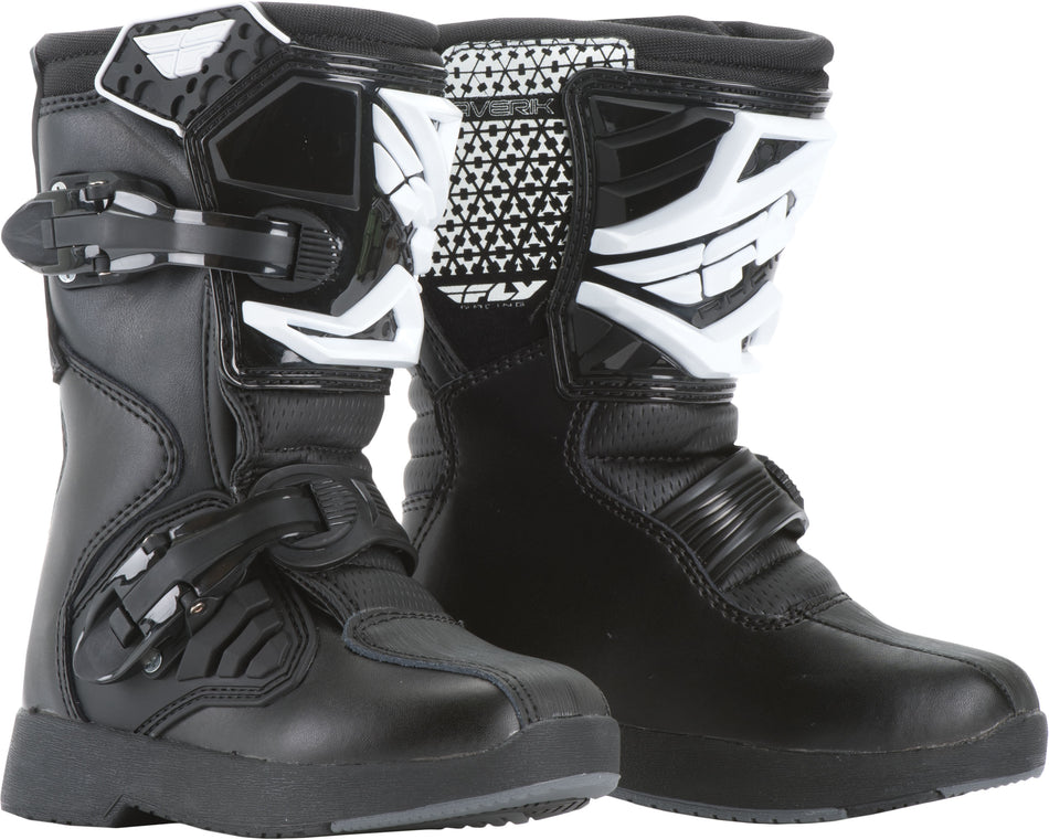 FLY RACING Youth Maverik Mini Boots Black Sz Y12 364-55098