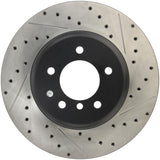 StopTech 08-09 BMW 535 Series / 04-09 545i/550i/645Ci/650i Slotted & Drilled Left Front Rotor 127.34071L