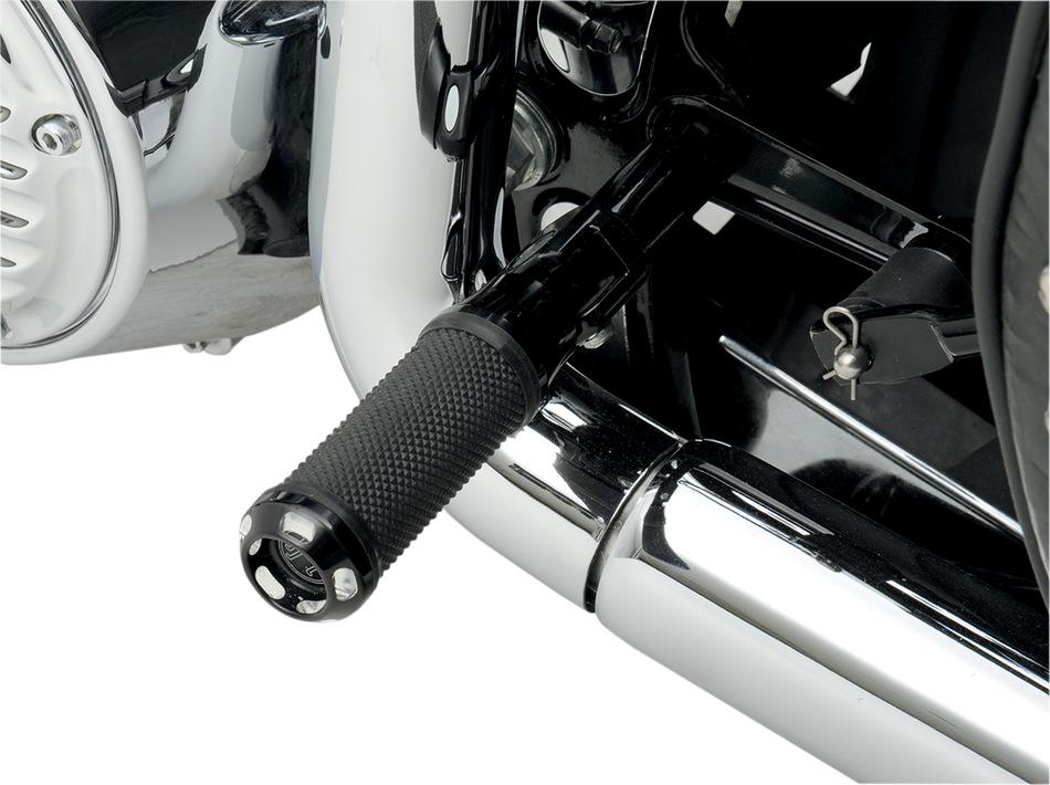 PERFORMANCE MACHINE (PM) Apex Footpegs - Straight - Black 0035-1097-BM