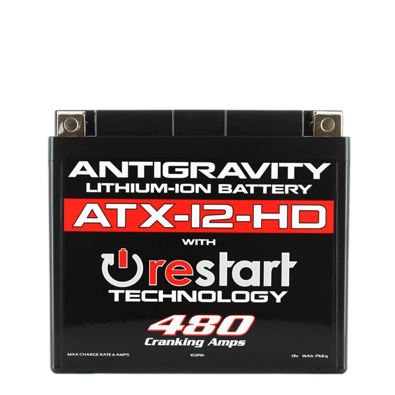 Antigravity YTX12 High Power Lithium Battery w/Re-Start AG-ATX12-HD-RS