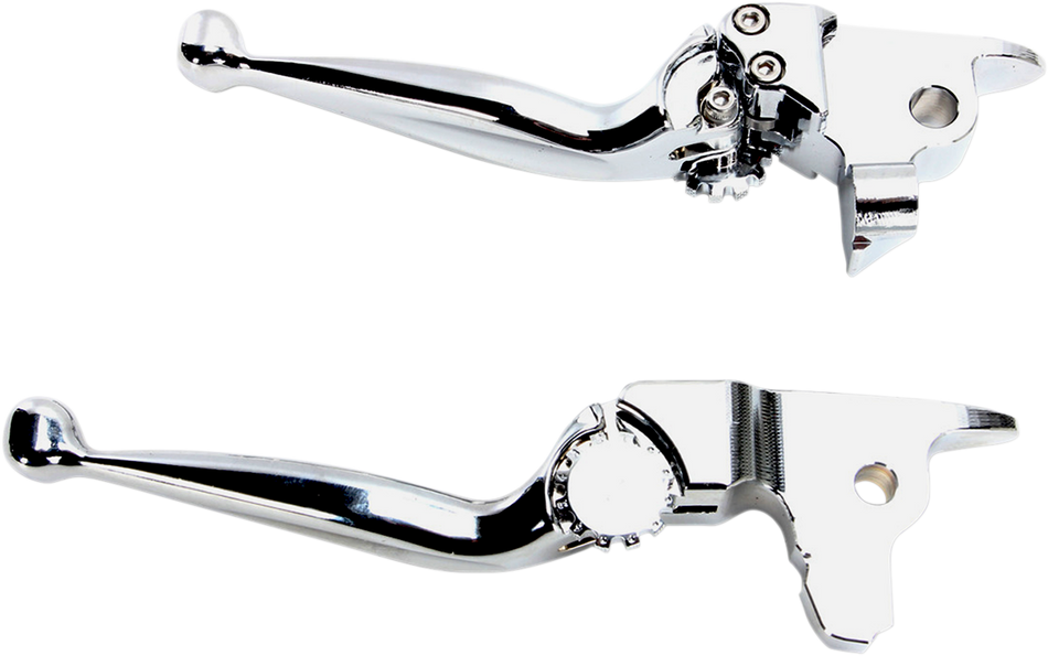 POWERSTANDS RACING Lever Set - Journey - Harley Davidson - Chrome 12-00611-20