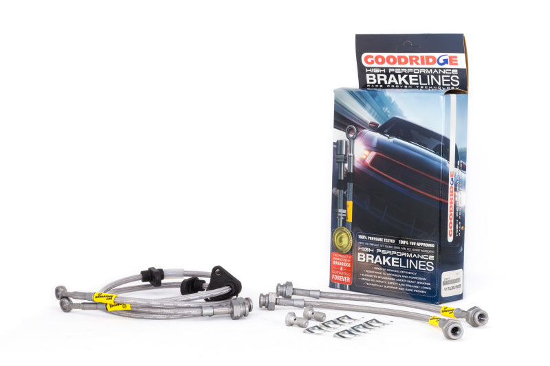 Goodridge 92-95 Honda Civic All Models w/ Rear Drum / 93-00 Del Sol Rear Drum SS Brake Lines 20015