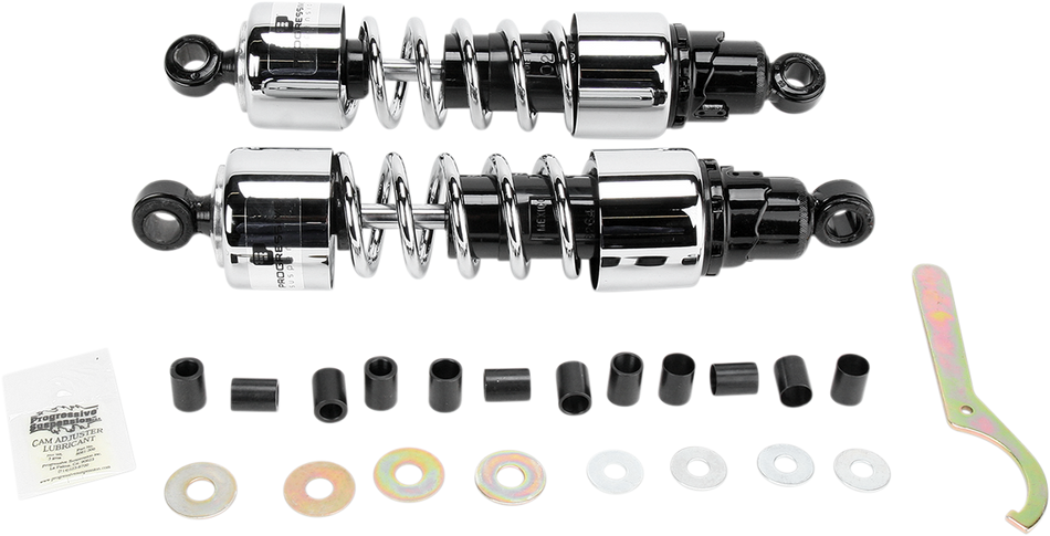 PROGRESSIVE SUSPENSION Shocks - 412 Cruiser Series - Chrome - 13" - Standard/Heavy Duty 412-4212C