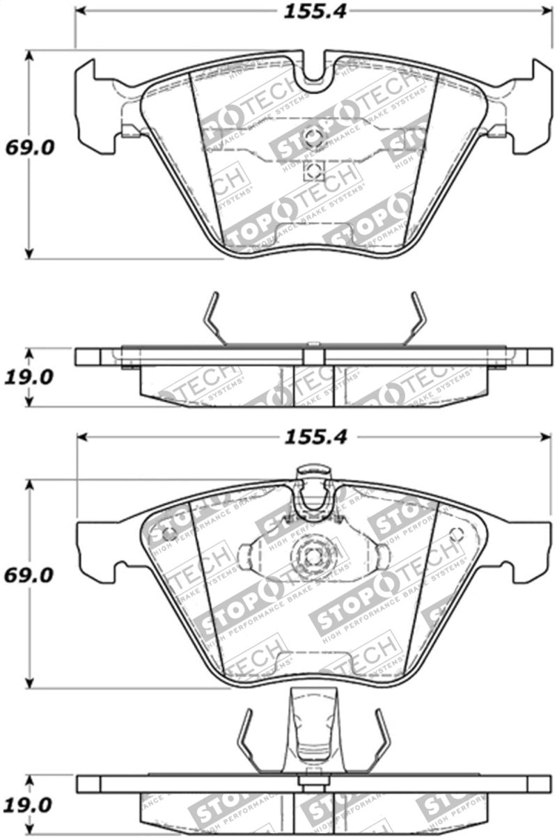 StopTech Performance 07-09 BMW E90/E92/E93 335i Coupe/Sedan Front Brake Pads D918 309.0918