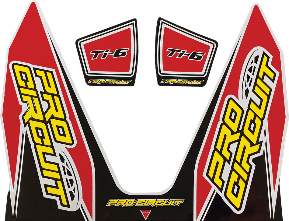 PRO CIRCUIT Ti-6 Decal - Red DC22TI6-RED