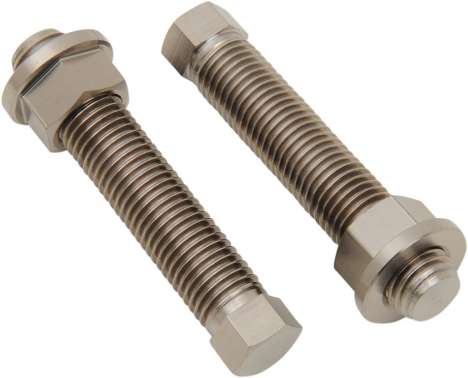 WORKS CONNECTION Bolt Set - Axle Adjuster - Titanium 70-635