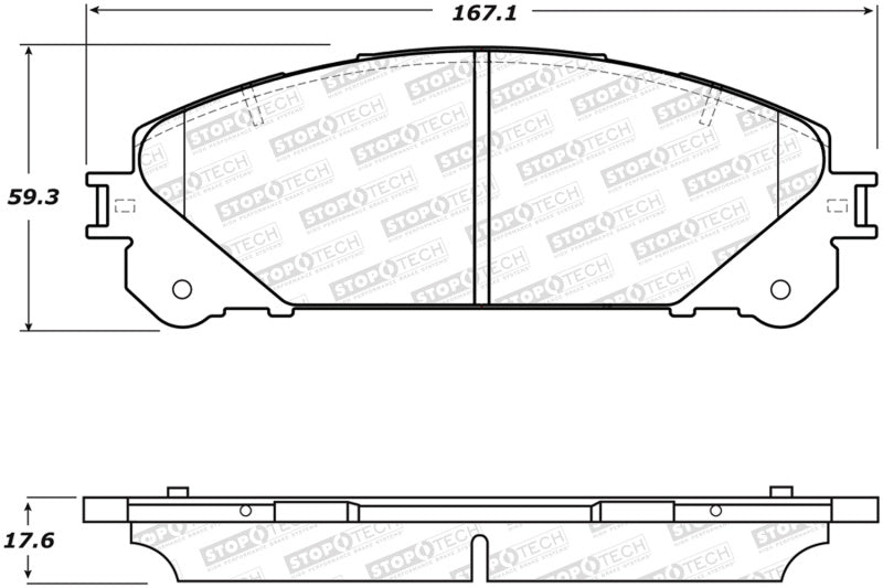 StopTech Performance 10-17 Lexus RX350 Front Brake Pads 308.1324