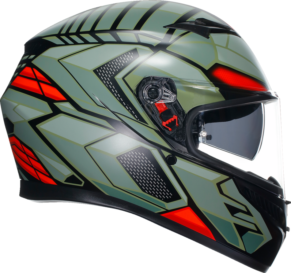 AGV K3 Helmet - Decept - Matte Black/Green/Red - 2XL 21183810040102X