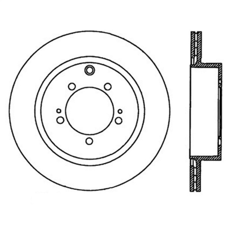 StopTech Power Slot 08-09 Evo 10 Slotted Left Rear Rotor 126.46075SL